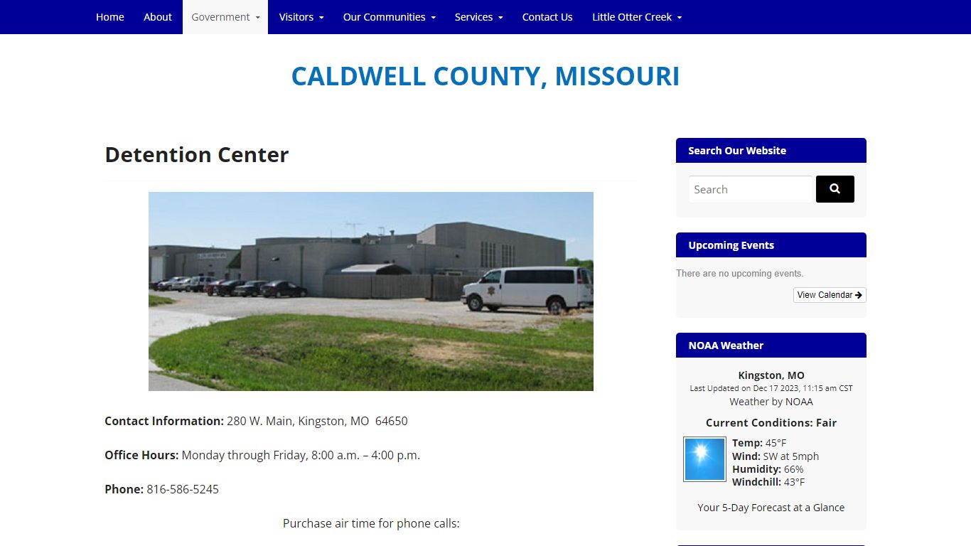 Detention Center - CALDWELL COUNTY, MISSOURI